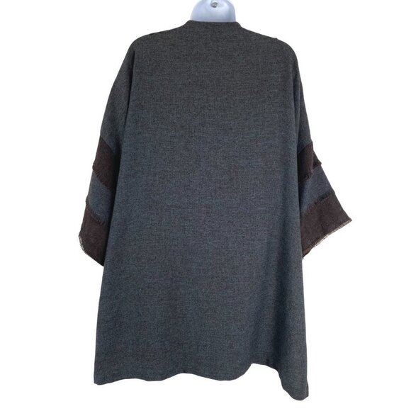 IC By‎ Connie K Open Cardigan Kimono Small Oversized Lagenlook Striped - Picture 6 of 9